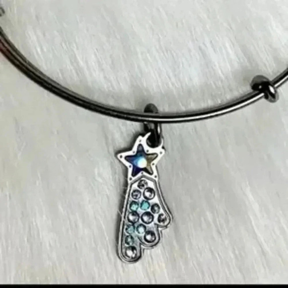 Alex & Ani Shooting Star Gunmetal Bangle Bracelet - Picture 3 of 3